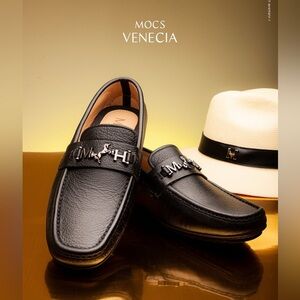 Mario Hernandez Black Driver Loafers Size 38 or 7.5 EUC